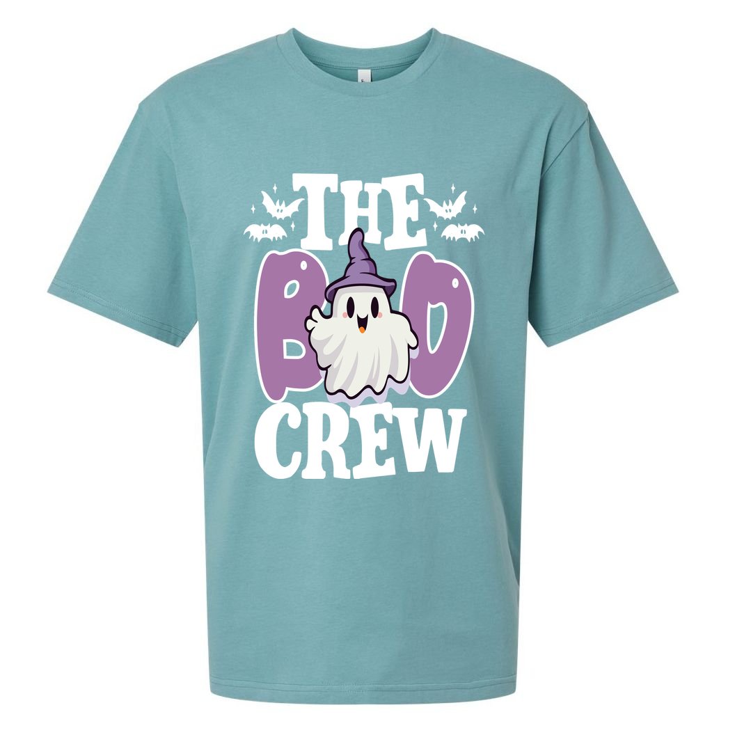 The Boo Crew Cute Halloween Ghost Sueded Cloud Jersey T-Shirt