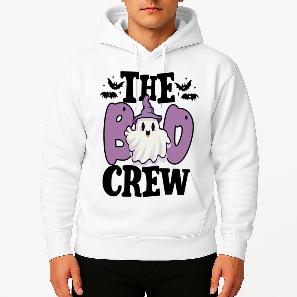 The Boo Crew Cute Halloween Ghost Hoodie