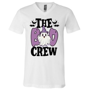 The Boo Crew Cute Halloween Ghost V-Neck T-Shirt