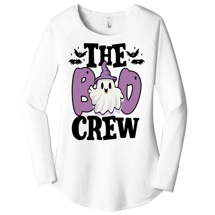 The Boo Crew Cute Halloween Ghost Women's Perfect Tri Tunic Long Sleeve Shirt