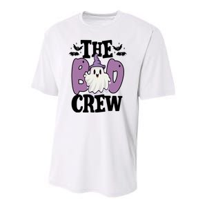 The Boo Crew Cute Halloween Ghost Youth Performance Sprint T-Shirt