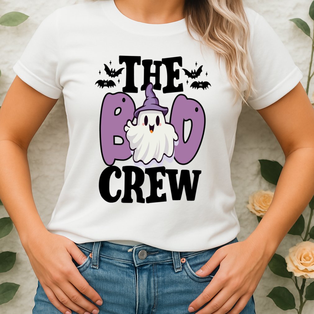 The Boo Crew Cute Halloween Ghost Womens T-Shirt