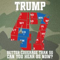 Trump Better Coverage Than 5g Can You Hear Us Now Usa Map Legacy Tie Dye Trucker Hat