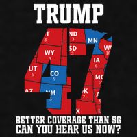 Trump Better Coverage Than 5g Can You Hear Us Now Usa Map Ladies PosiCharge Tri-Blend Wicking Tank