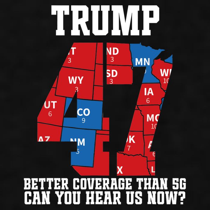 Trump Better Coverage Than 5g Can You Hear Us Now Usa Map Ladies PosiCharge Tri-Blend Wicking Tank