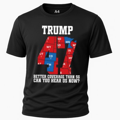 Trump Better Coverage Than 5g Can You Hear Us Now Usa Map Performance Shirt