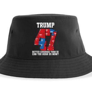 Trump Better Coverage Than 5g Can You Hear Us Now Usa Map Sustainable Bucket Hat