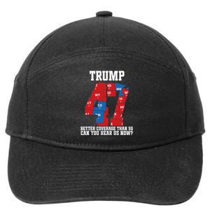 Trump Better Coverage Than 5g Can You Hear Us Now Usa Map 7-Panel Snapback Hat