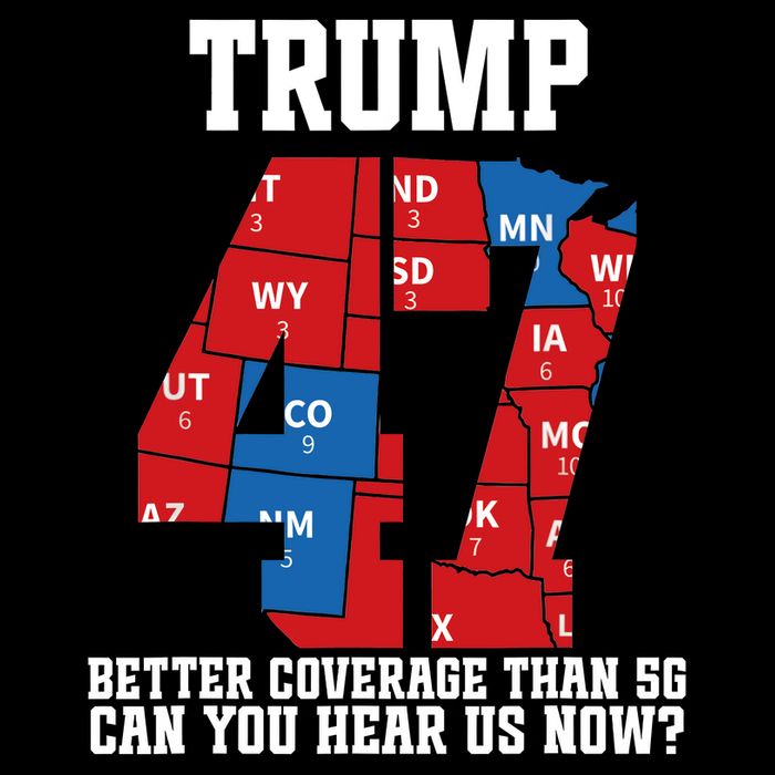 Trump Better Coverage Than 5g Can You Hear Us Now Usa Map Flat Bill Trucker Hat
