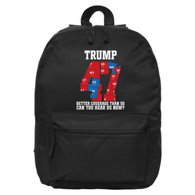Trump Better Coverage Than 5g Can You Hear Us Now Usa Map 16 in Basic Backpack