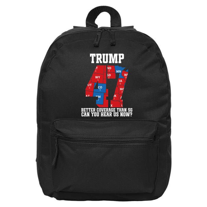 Trump Better Coverage Than 5g Can You Hear Us Now Usa Map 16 in Basic Backpack
