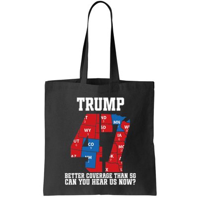 Trump Better Coverage Than 5g Can You Hear Us Now Usa Map Bag