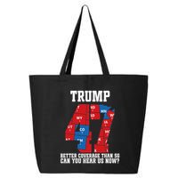 Trump Better Coverage Than 5g Can You Hear Us Now Usa Map 25L Jumbo Tote