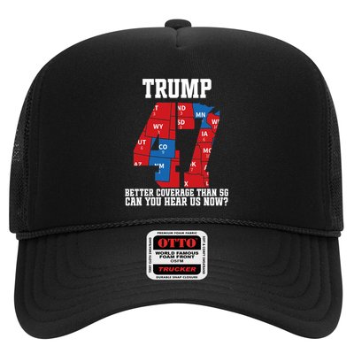 Trump Better Coverage Than 5g Can You Hear Us Now Usa Map Trucker Hat