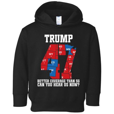 Trump Better Coverage Than 5g Can You Hear Us Now Usa Map Toddler Hoodie