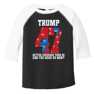 Trump Better Coverage Than 5g Can You Hear Us Now Usa Map Toddler Fine Jersey T-Shirt