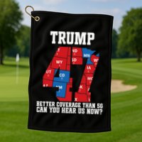 Trump Better Coverage Than 5g Can You Hear Us Now Usa Map Golf Towel