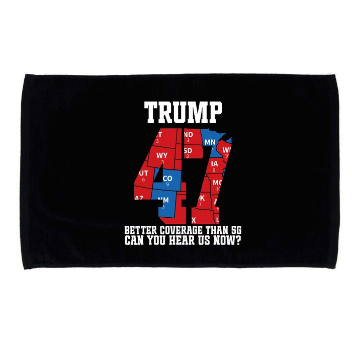 Trump Better Coverage Than 5g Can You Hear Us Now Usa Map Microfiber Hand Towel
