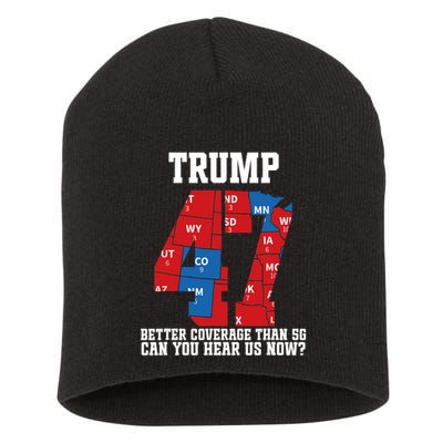 Trump Better Coverage Than 5g Can You Hear Us Now Usa Map Short Acrylic Beanie