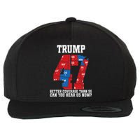 Trump Better Coverage Than 5g Can You Hear Us Now Usa Map Wool Snapback Cap