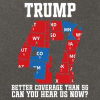 Trump Better Coverage Than 5g Can You Hear Us Now Usa Map Cotton Canvas Backpack