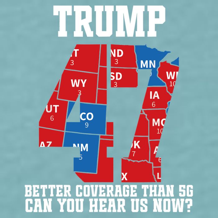 Trump Better Coverage Than 5g Can You Hear Us Now Usa Map Sueded Cloud Jersey T-Shirt
