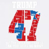 Trump Better Coverage Than 5g Can You Hear Us Now Usa Map Garment-Dyed Sweatshirt