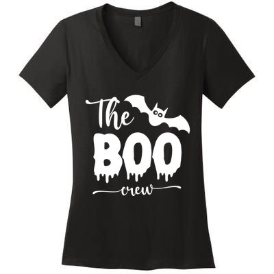 The Boo Crew Haloween Matching Women's V-Neck T-Shirt
