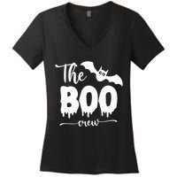 The Boo Crew Haloween Matching Women's V-Neck T-Shirt