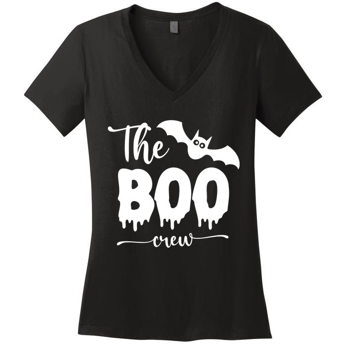 The Boo Crew Haloween Matching Women's V-Neck T-Shirt
