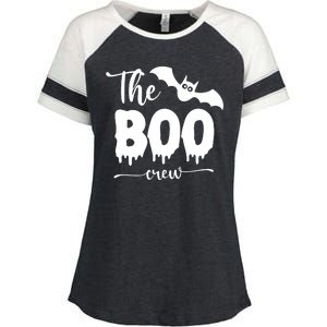 The Boo Crew Haloween Matching Enza Ladies Jersey Colorblock Tee