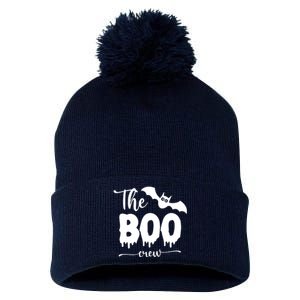 The Boo Crew Haloween Matching Pom Pom 12in Knit Beanie