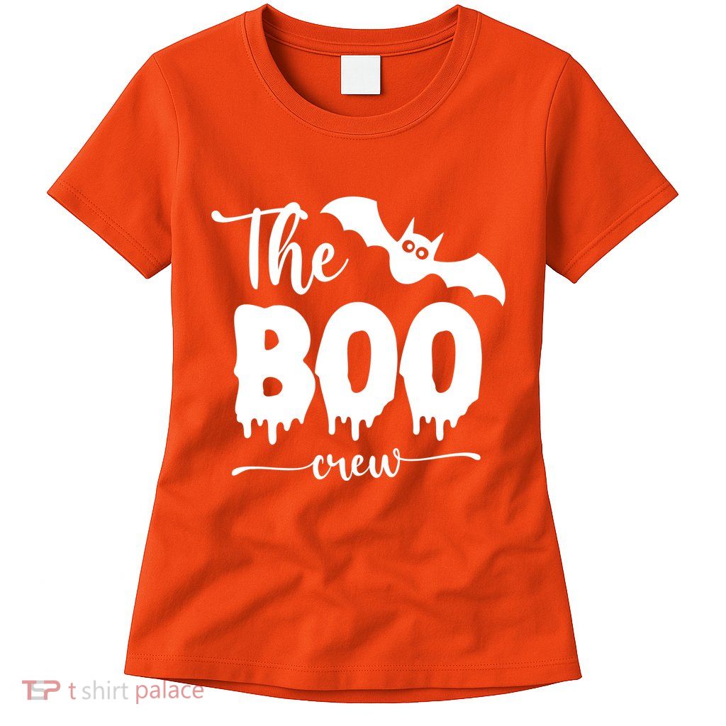 The Boo Crew Haloween Matching Womens T-Shirt