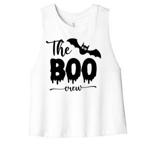 The Boo Crew Haloween Matching Women's Racerback Cropped Tank