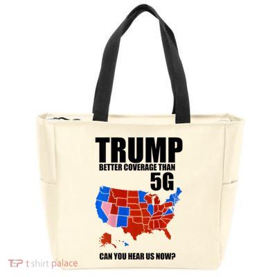 Trump Better Coverage Than 5g Can You Hear Us Now Usa Map Zip Tote Bag