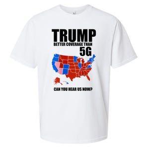 Trump Better Coverage Than 5g Can You Hear Us Now Usa Map Sueded Cloud Jersey T-Shirt