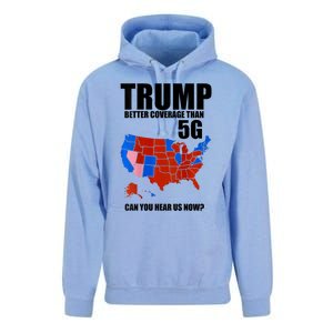 Trump Better Coverage Than 5g Can You Hear Us Now Usa Map Unisex Surf Hoodie