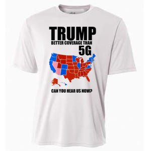 Trump Better Coverage Than 5g Can You Hear Us Now Usa Map Cooling Performance Crew T-Shirt