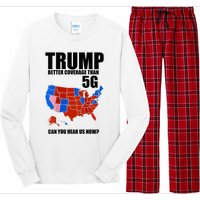 Trump Better Coverage Than 5g Can You Hear Us Now Usa Map Long Sleeve Pajama Set