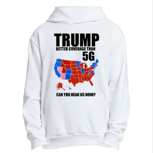 Trump Better Coverage Than 5g Can You Hear Us Now Usa Map Urban Pullover Hoodie