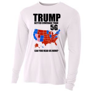 Trump Better Coverage Than 5g Can You Hear Us Now Usa Map Cooling Performance Long Sleeve Crew