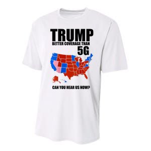 Trump Better Coverage Than 5g Can You Hear Us Now Usa Map Performance Sprint T-Shirt