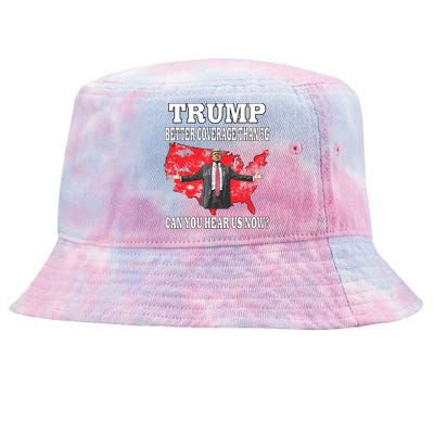 Trump Better Coverage Than 5g Can You Hear Us Now Politics Tie-Dyed Bucket Hat