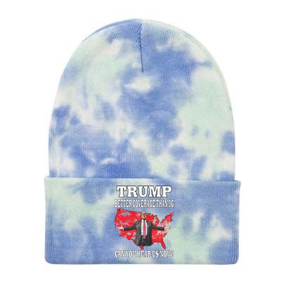 Trump Better Coverage Than 5g Can You Hear Us Now Politics Tie Dye 12in Knit Beanie