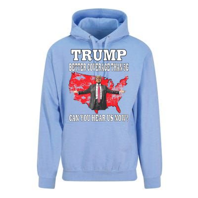 Trump Better Coverage Than 5g Can You Hear Us Now Politics Unisex Surf Hoodie