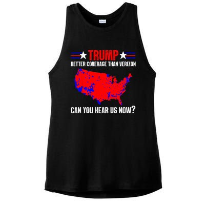 Trump Better Coverage Than Verizon Can You Hear Us Now Ladies PosiCharge Tri-Blend Wicking Tank