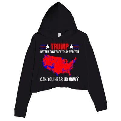 Trump Better Coverage Than Verizon Can You Hear Us Now Crop Fleece Hoodie