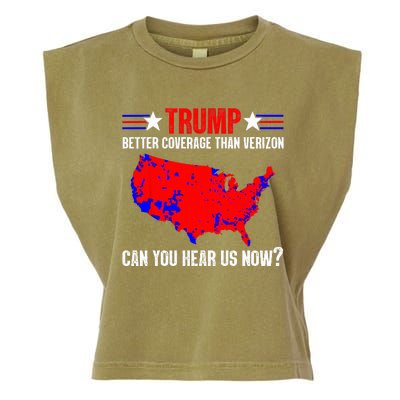 Trump Better Coverage Than Verizon Can You Hear Us Now Garment-Dyed Women's Muscle Tee