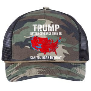 Trump Better Coverage Than 5g Can You Hear Us Now Politics Retro Rope Trucker Hat Cap