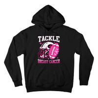 Tackle Breast Cancer Awareness Pink Ribbon Football Tall Hoodie